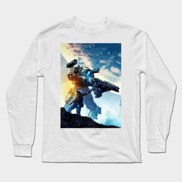 titanfall Long Sleeve T-Shirt by store of art